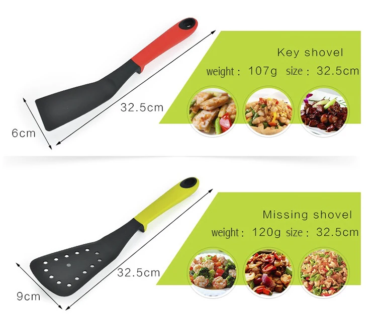 Новый набор посуды 7 шт./компл. кухонной утвари антипригарная нейлоновая кухонная