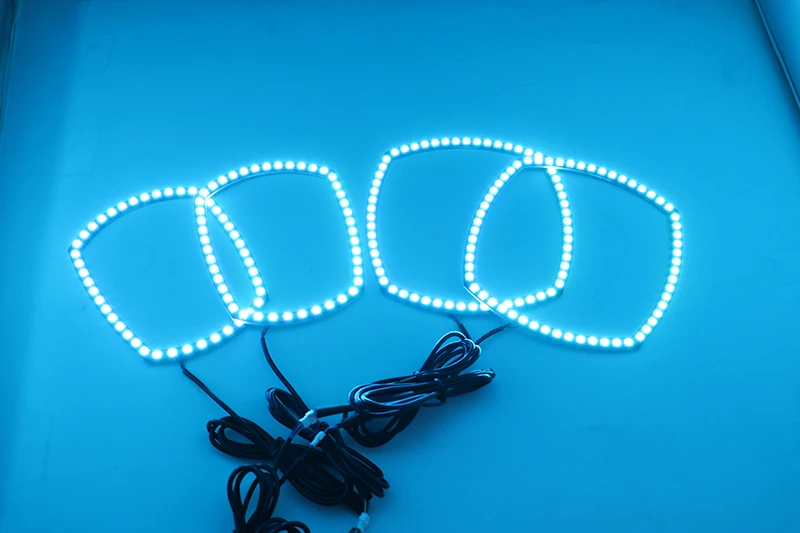 Ультра яркий 5050 SMD многоцветный RGB светодиодный набор ангельских глаз с пультом дистанционного управления для Dodge charger 2011 2012 2013 Автомобильный Стайлинг