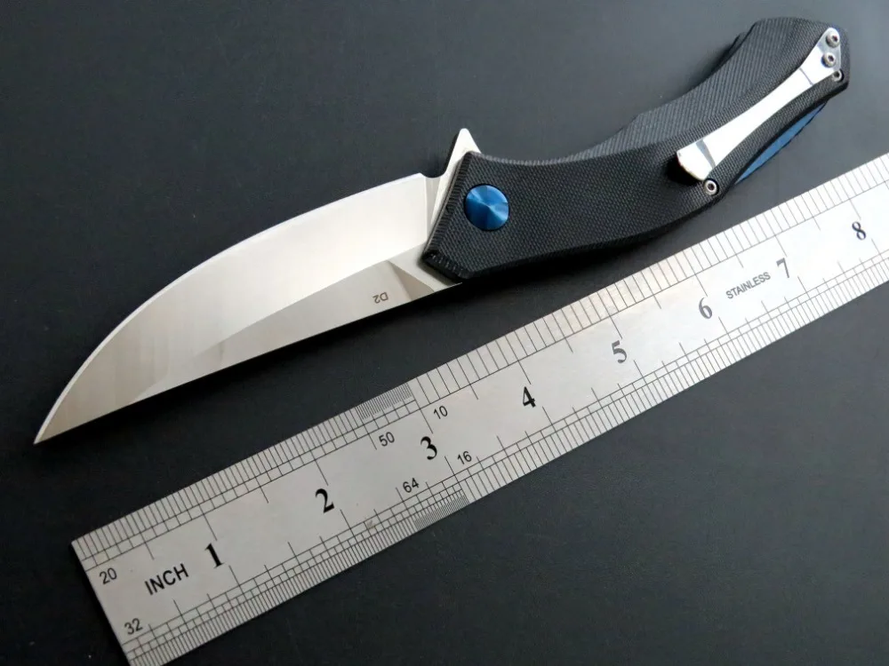 Складные ножи сталь D2 Черная Ручка G10 лунный нож инструменты для повседневного