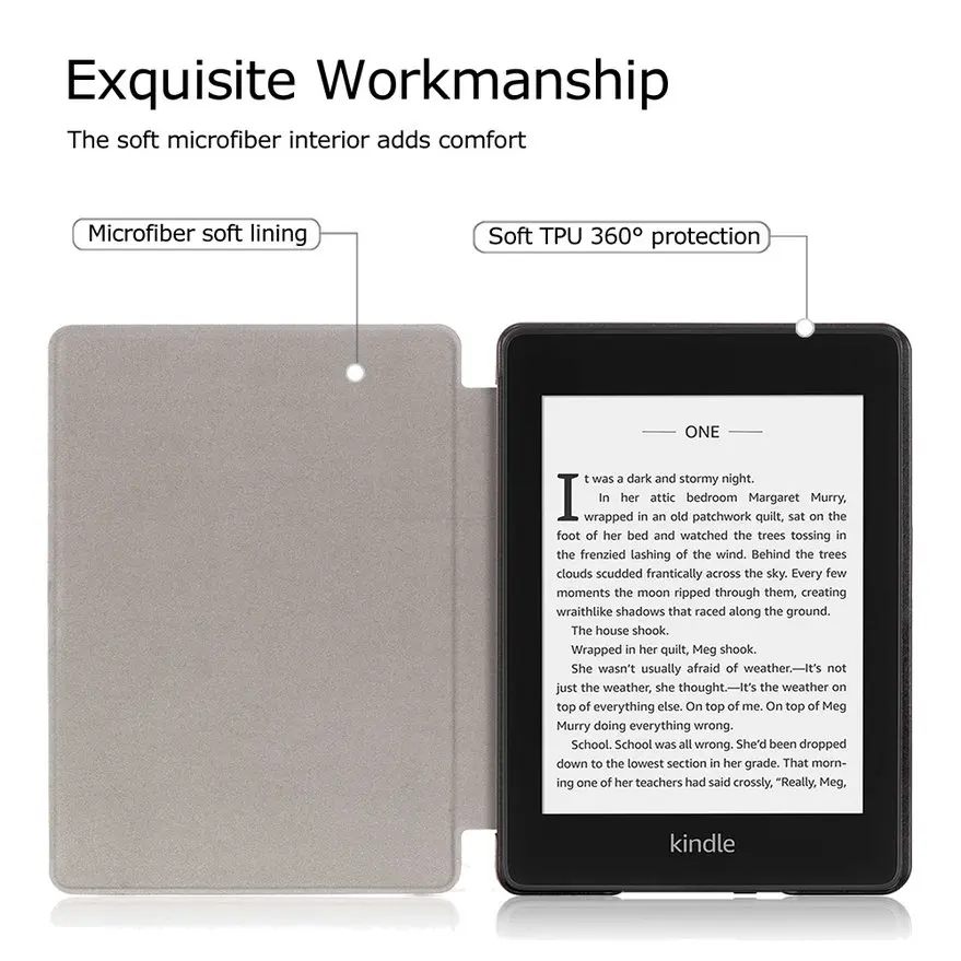 Для Amazon Kindle Paperwhite 6 дюймов 2018 все новые 4 10 поколение чехол Смарт PU кожаный флип