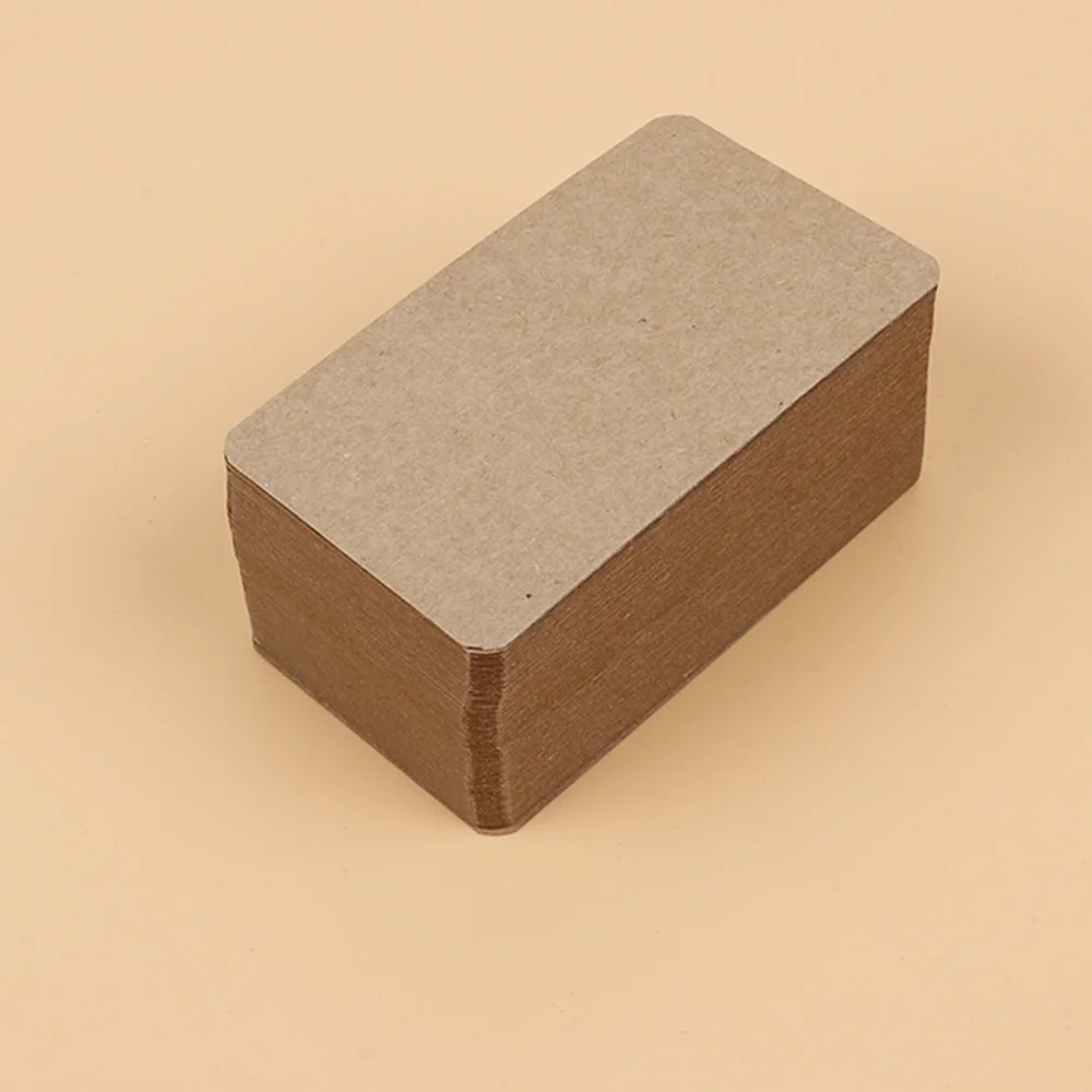 100pcs brown S 20/100 шт Классические Пустые поздравительные открытки крафт-бумага пустые открытки сделай сам ручная роспись вечерние принадлежности Свадебные сувениры - Цвет: 100pcs brown S
