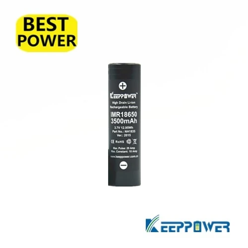 Аккумулятор Keeppower IMR 18650 3500 мАч 3 7 В макс. 20 А разряд NH1835 1 шт.|Перезаряжаемые