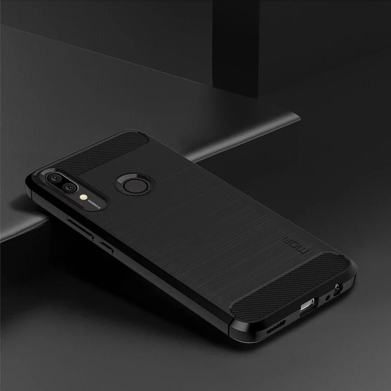 MOFi для huawei P Smart Z чехол Роскошный из углеродного волокна анти-капля TPU мягкий чехол s для huawei P Smart Z задняя крышка
