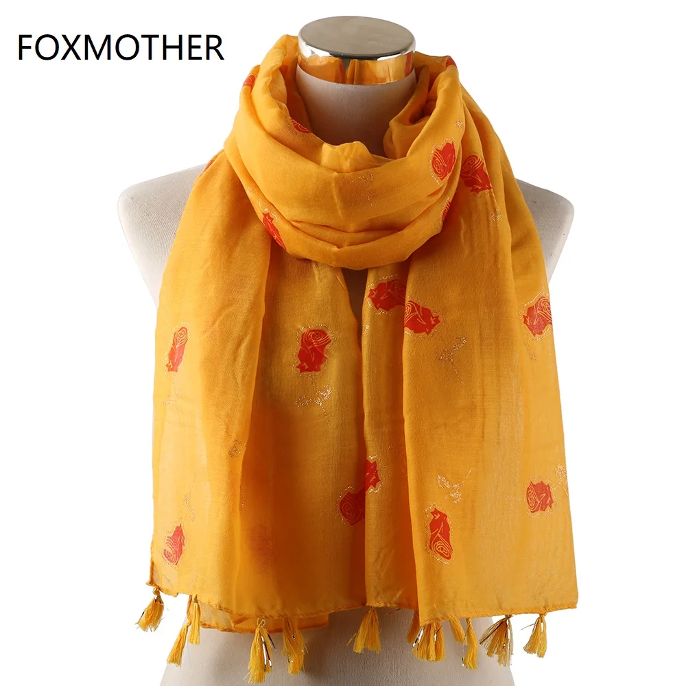 Женская Блестящая шаль FOXMOTHER белая и желтая с мерцающими блестками 2019| |