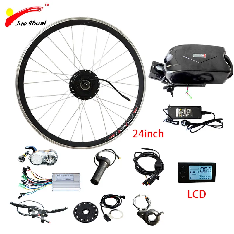 24inch LCD 48 в 500 Вт Электрический велосипед комплект для 2" 24" 2" 700C колесный мотор лягушка батарея светодиодный ЖК горный электровелосипед e велосипед комплект для переоборудования электрического велосипеда - Цвет: 24inch LCD