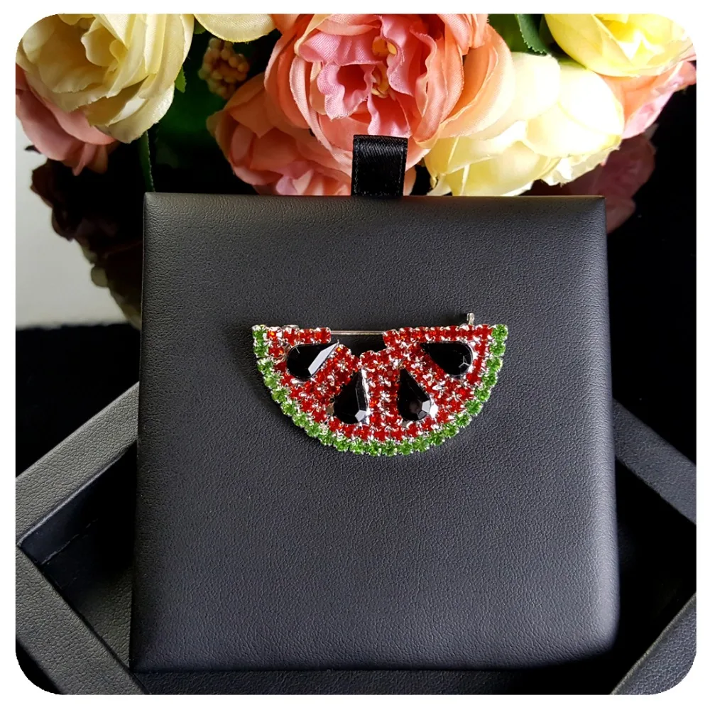 Необычный дизайн Стразы Брошь с арбузом ювелирные изделия | Украшения и