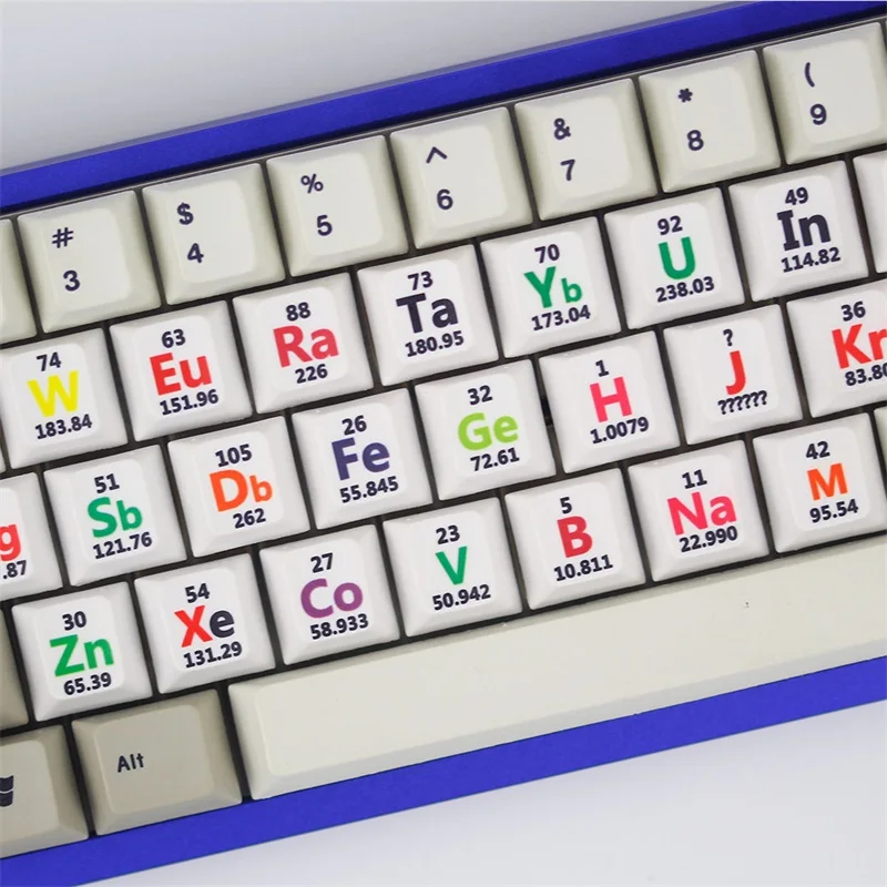 Вишневый профиль pbt keycaps 26 клавиш химический элемент стол для механической