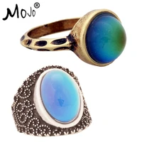 2pcs vintage bohemia retro color change mood ring emotion feeling changeable ring temperature control ring for women rg002 rs005