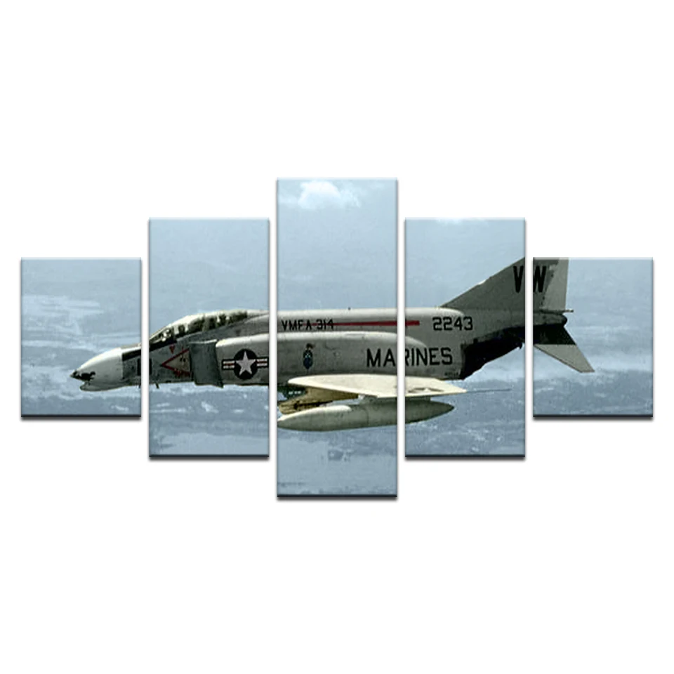 5 шт холст печать винтажный самолет искусство старый картина Настенный декор