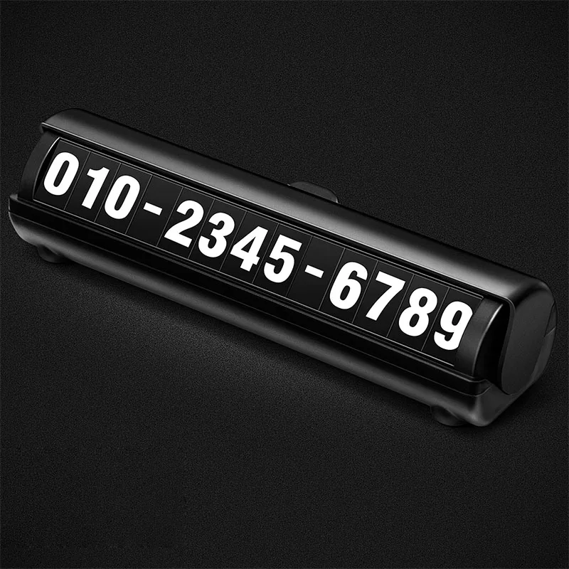 Full Black Автомобильная парковочная карта, светящиеся наклейки для номерного знака телефона, Ночной светильник, Временный Универсальный парковочный стоп, товары для стайлинга автомобилей, аксессуары - Название цвета: Full Black