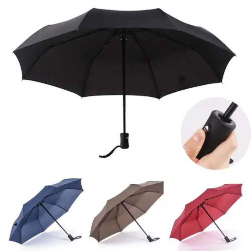 

Automatic Umbrella Windproof Mens Black Compact Wide Auto Open Close Lightweight