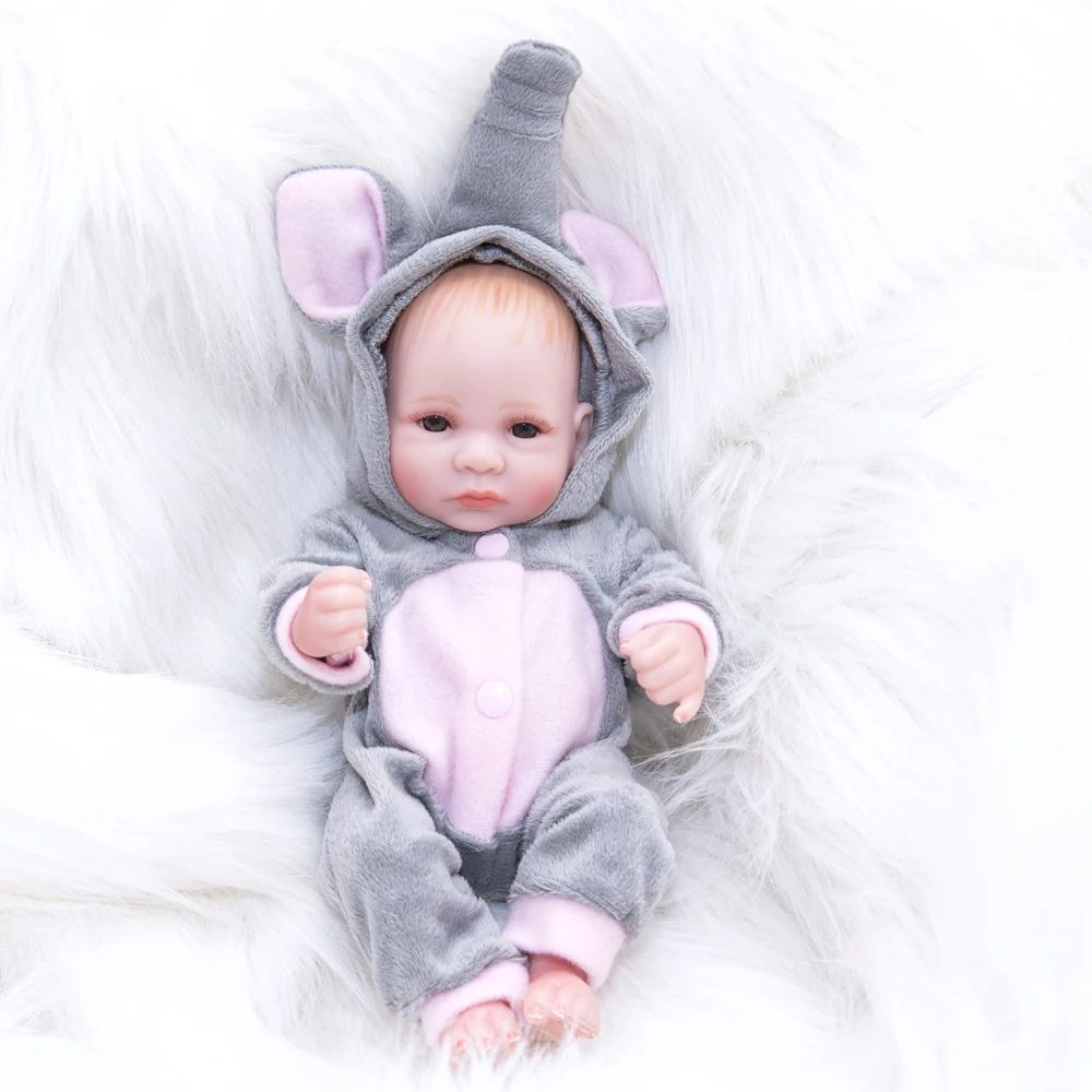 1" мини куклы малыши реалистичные Reborn Baby кукла Фигурка Игрушки полный силикон детская игрушка с волосами дети подарок на Рождество на день рождения