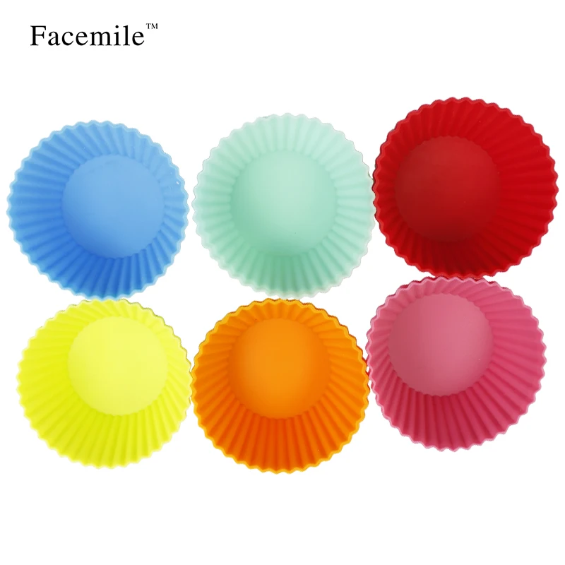 7 см Силиконовые Формы для кексов многоразовые чашечки выпекания антипригарным