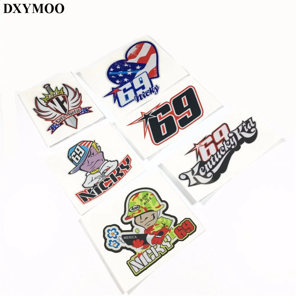 Стильные наклейки для автомобиля Ники Хэйден 69 на автомобиль мотоциклетный шлем