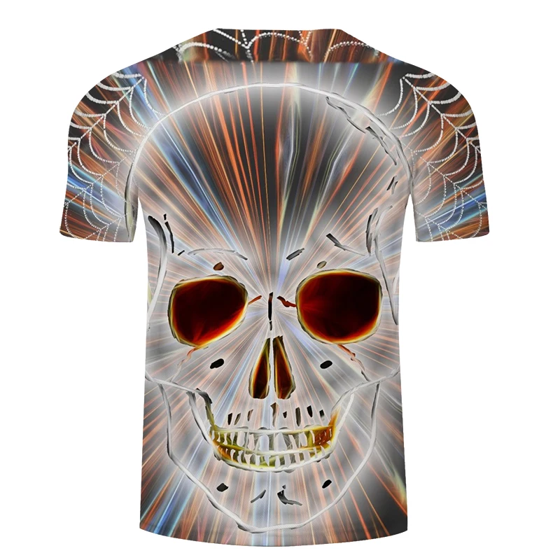 Shine Skull/футболка с 3D принтом мужская и женская футболка летняя забавная коротким