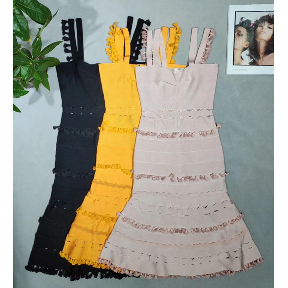 Женское жаккардовое облегающее платье оранжевое бежевое черное Русалка на