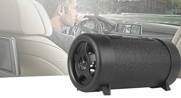 4 дюйма Автомобильный сабвуферный динамик аудио hi-fi Автомобиль Мотоцикл Авто Грузовик Sub НЧ-динамик аудиосистема круглой формы, ящики для некоторых телефонов TF USB поддержка