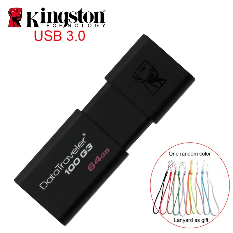 Флеш-накопитель Kingston Usb 64 ГБ usb 3 0 флешка флеш-память высокая скорость U-диск черный