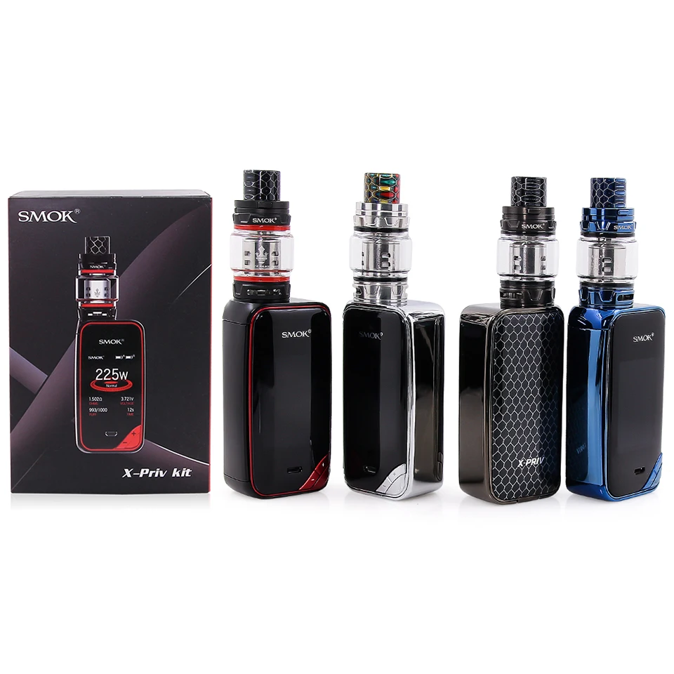 Оригинальный SMOK X-PRIV KIT 225W X Priv Mod Полный экран 8 мл TFV12 Prince Tank электронная сигарета