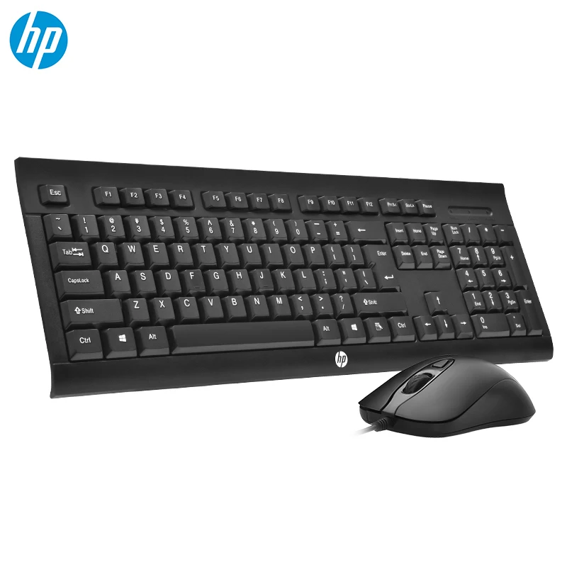 HP KM100 Проводная клавиатура мышь комбо английская Lap Top Gamer Оптическая