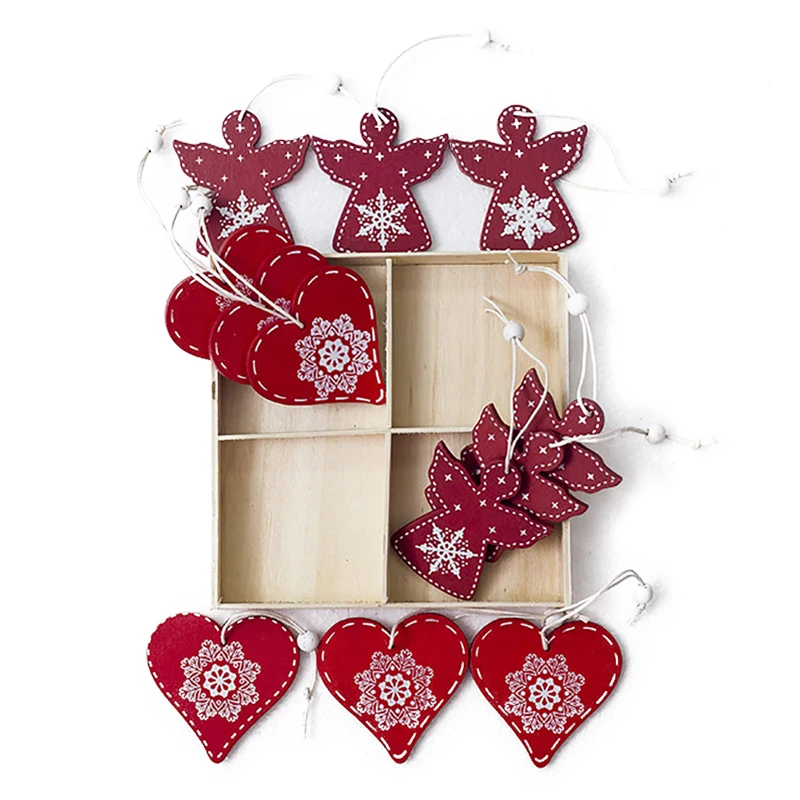 Скандинавские рождественские DIY подвесные украшения деревянная мини