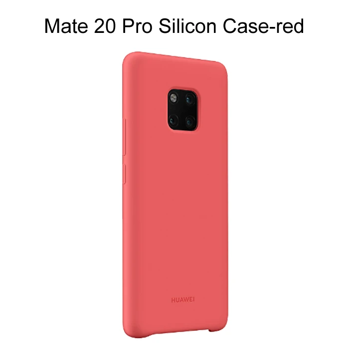 mate 20 pro case red Чехол для huawei mate 20, Официальный силиконовый мягкий защитный чехол для задней панели huawei mate 20 Pro чехол mate 20 силиконовый чехол - Цвет: mate 20 pro case red