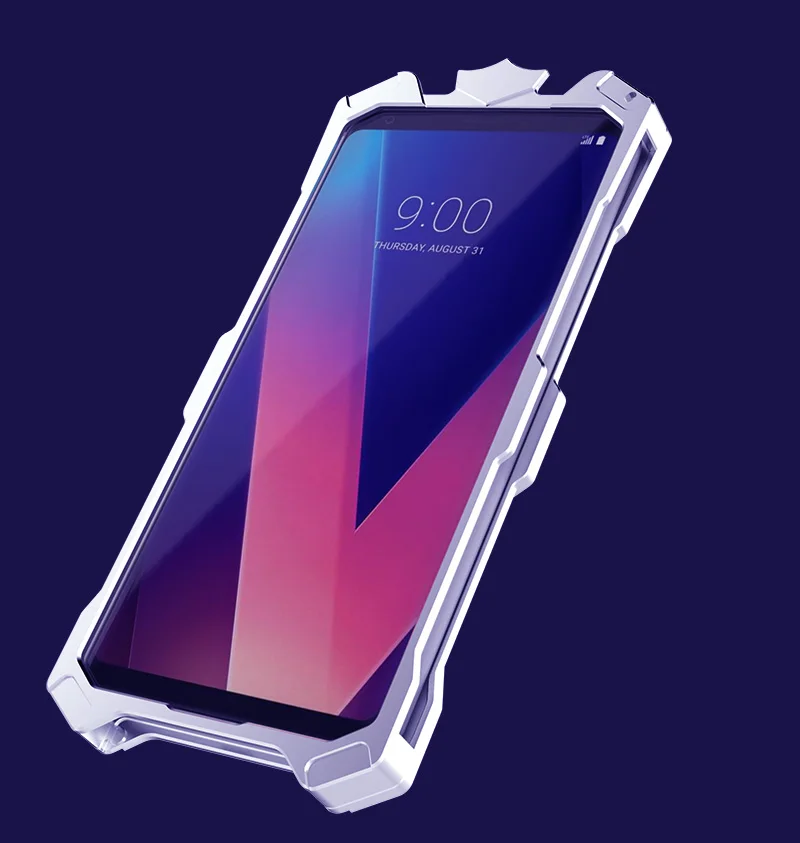 Алюминиевый Чехол ZIMON Armor для LG V30, металлический корпус из сплава, чехол-капа, противоударный чехол для LG V30, сверхмощный чехол