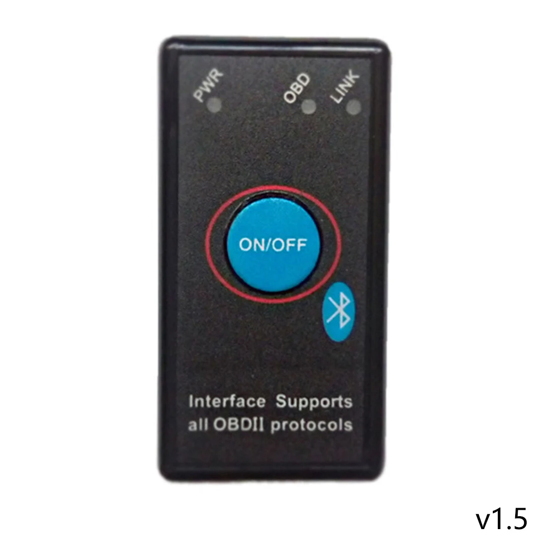 Dewtreetали Mini OBD2 Eml327 V1.5 Bluetooth выключатель питания 16Pin 12 В OBDII Автомобильный