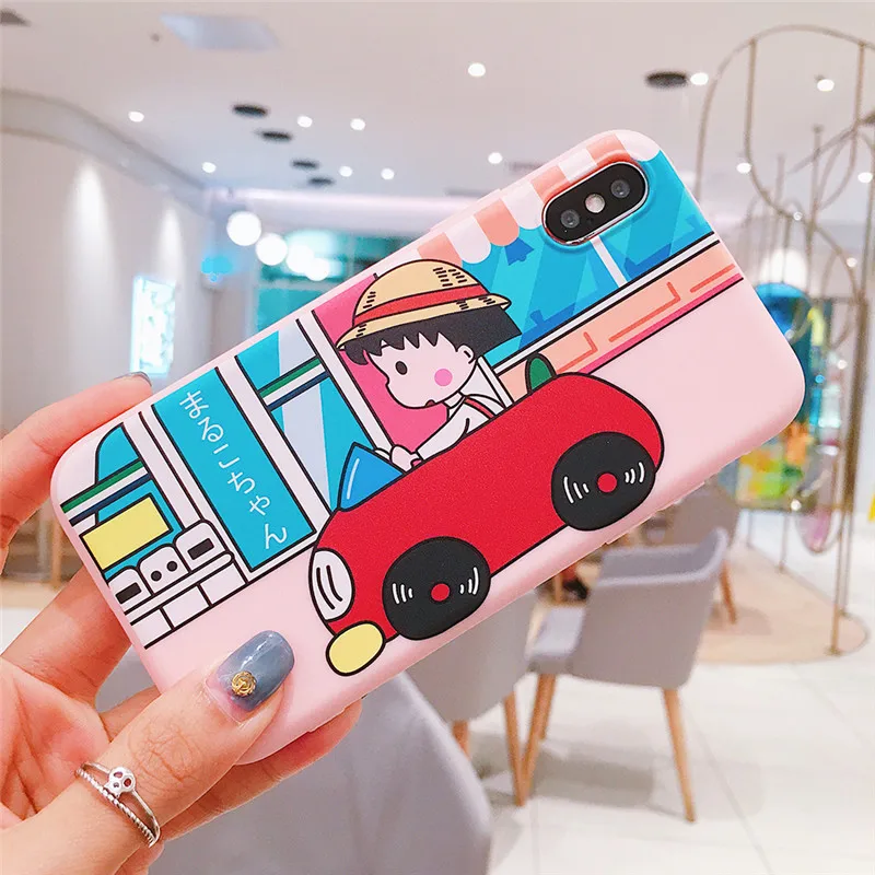 Для iphone 6 6s 7 8 plus X Xs Max XR чехлы для телефонов с милым мультяшным рисунком Crayon Shin-chan
