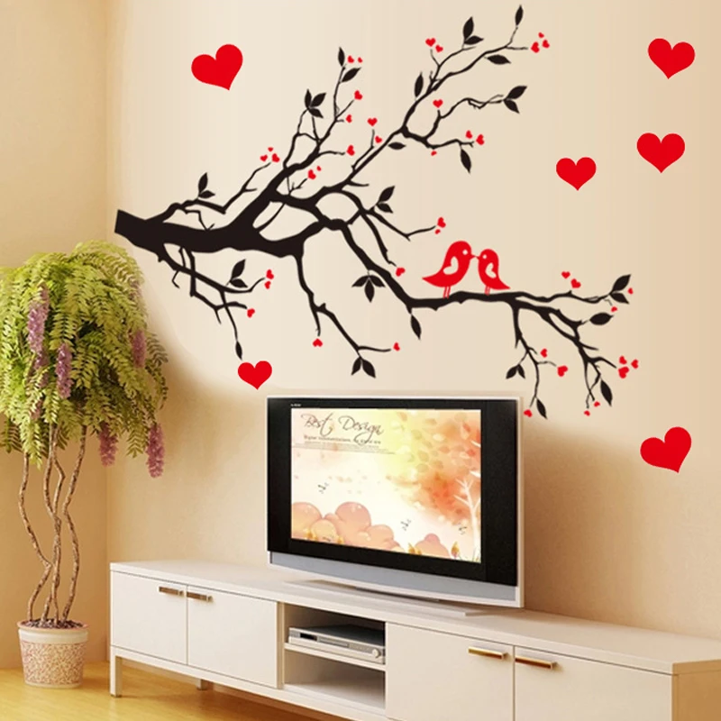 Наклейка на стену с надписью Love tree|Наклейки стену| |
