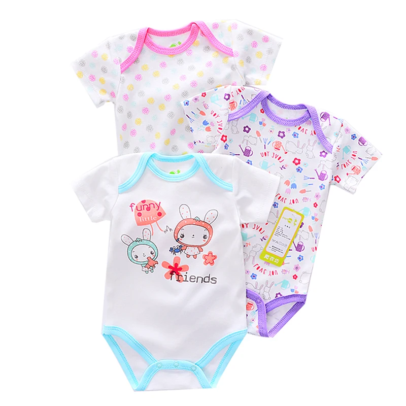 Боди детское летнее с коротким рукавом 3 шт./лот|baby bodysuits|baby bodysuit patternshort sleeve |