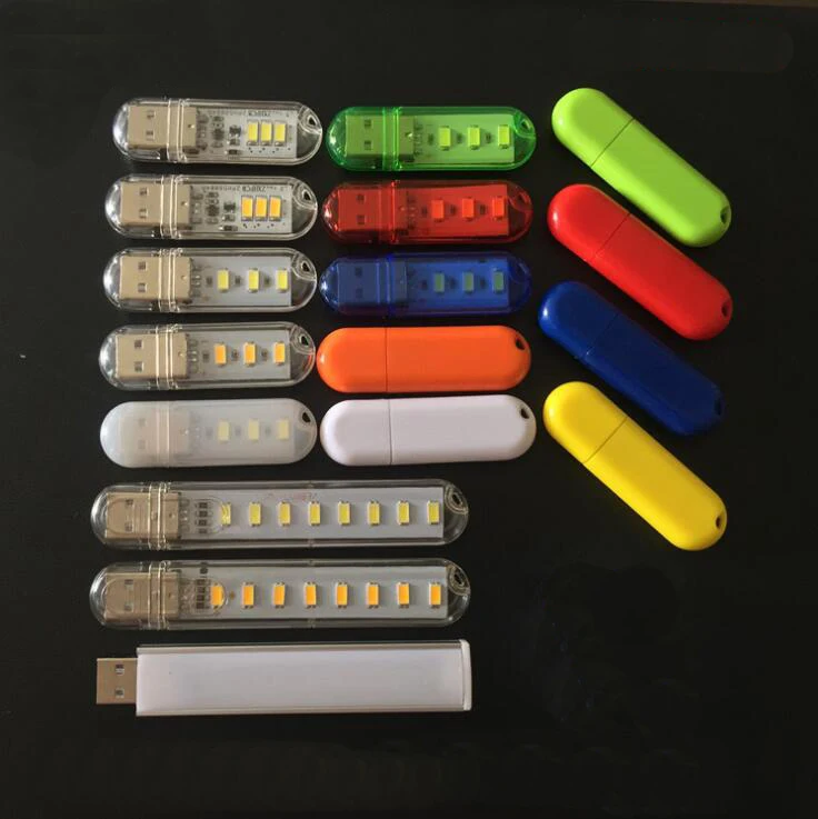 100 шт./лот портативный мини USB 5 в ночной Светильник для деловых подарков