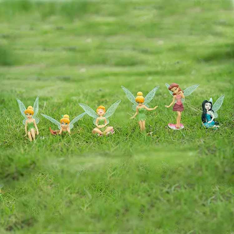 6 шт./компл. аниме мультфильм Tinkerbell ПВХ фигурка игрушки куклы для девочек подарок для детей