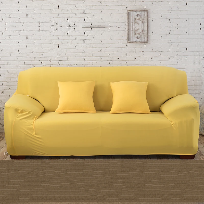 yellow Эластичный диван-крышка для Гостиная универсальный чехол для дивана домашний секционные диванные покрывала стрейчевый спандекс диван ipad mini 1/2/3/4 местный - Цвет: yellow