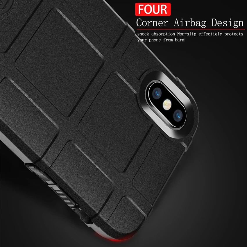 Case For iPhone X XS MAX XR Shockproof Armor Shield Silicone 7 8 6 6s Plus Soft TPU Phone Cover Shell |
