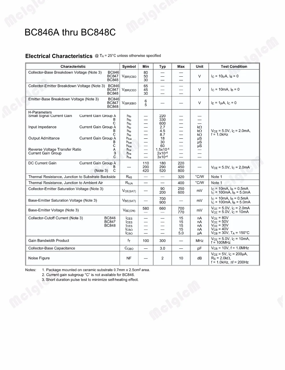 MCIGICM 100 шт. BC847C BC847 СОТ-23 Силовые транзисторы NPN 45V 0.1A