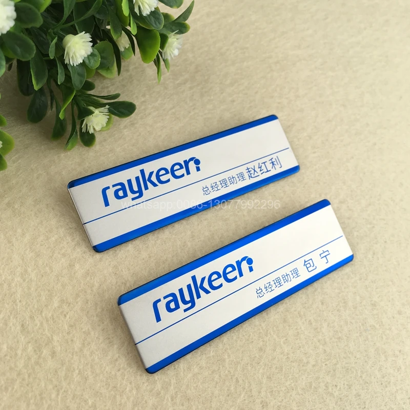 80 шт./лот неодимовый магнит бейдж с именем персональный сотрудник Лазерная