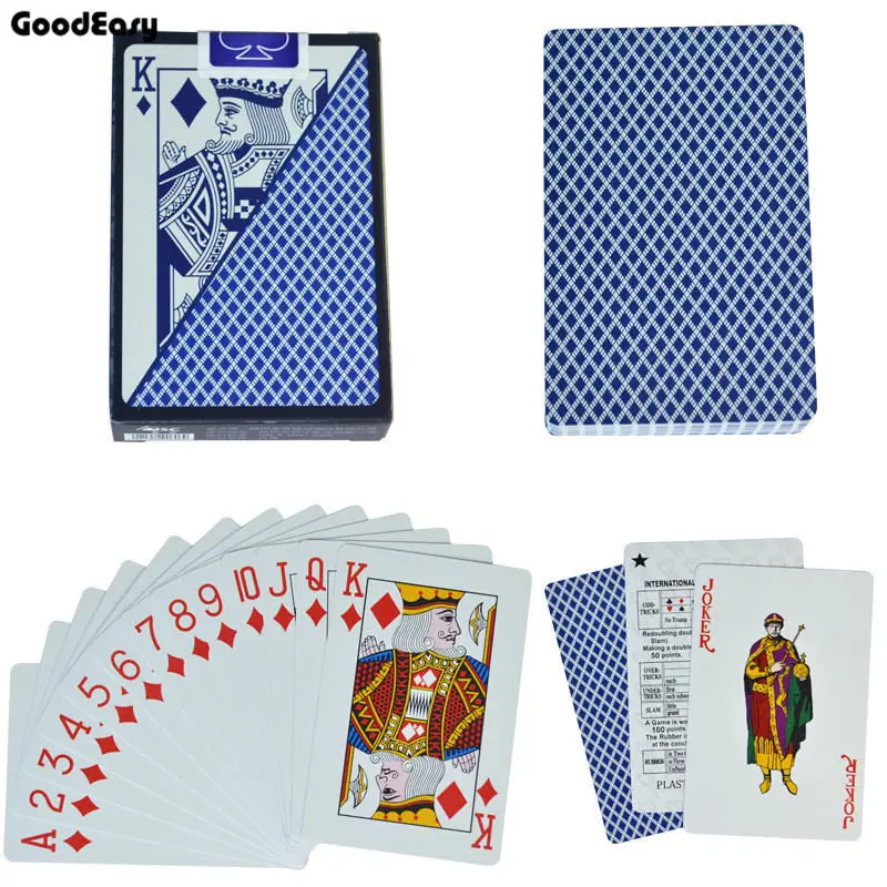 No.6688 Blue Карты для покера из ПВХ водонепроницаемый Техасский Холдем игральные карты черный Джек пластиковая игровая карта Покер Игра настольная игра Карта креативный подарок - Цвет: No.6688 Blue