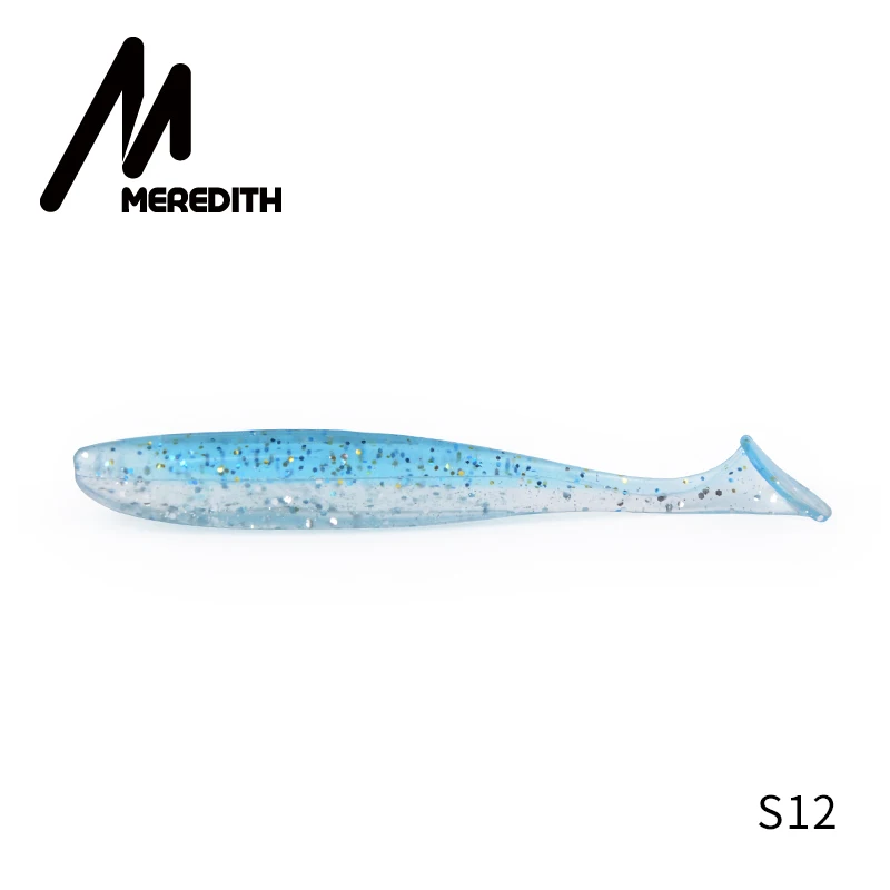 S12 Meredith, 13 см, 11,5 г, 4 шт., рыболовные приманки, наживки, легко Скручивающиеся плавающие приманки, мягкая силиконовая приманка, двойной цвет, искусственный карп, Мягкая приманка - Цвет: S12