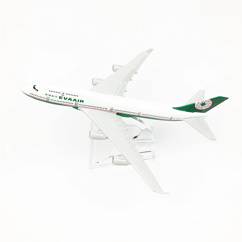 Модель самолета авиакомпании Eva 747 16 см металлическая авиамодель авиационного из