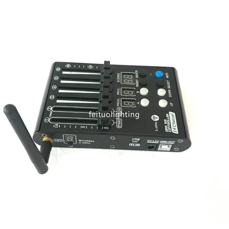 Фото Высокая Выходная маленькая 2 4g Беспроводная DMX консоль 54 канальный мини Cotroller Dj Высокая Выходная маленькая 2 4g Беспроводная DMX консоль 54 канальный мини Cotroller Dj