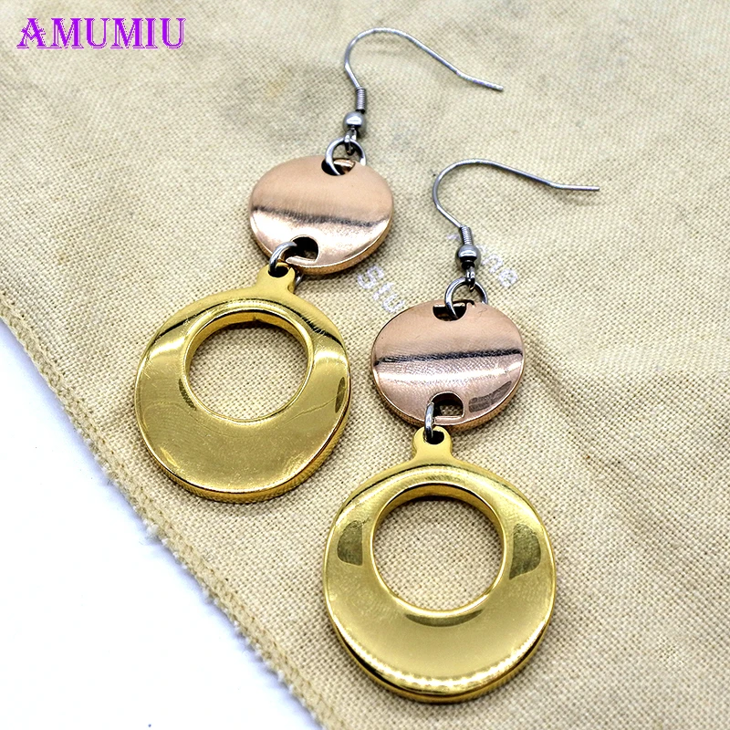 Длинные серьги AMUMIU в виде тыквы индийские Золотые розовые золотые стиле барокко