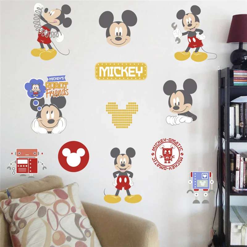 Мультфильм Микки Минни наклейки на стену для детской комнаты детская спальня
