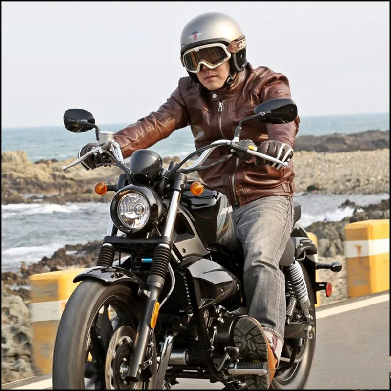 

MOTO4U 10mm Motorcycle Back Mirrors Universal Vintage Oval Motorcycle Rearview Mirror for Prince Suzuki