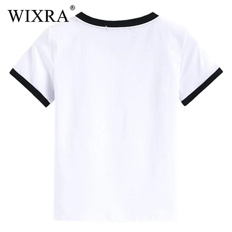 Женская футболка с коротким рукавом Wixra мягкая хлопковая Футболка принтом и