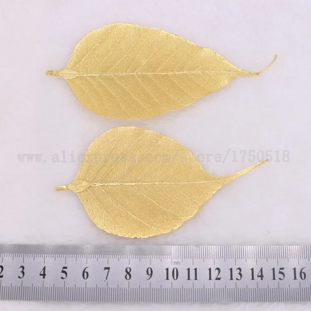 Подвески из натуральной кожи образцы листьев золотой цвет для женщин