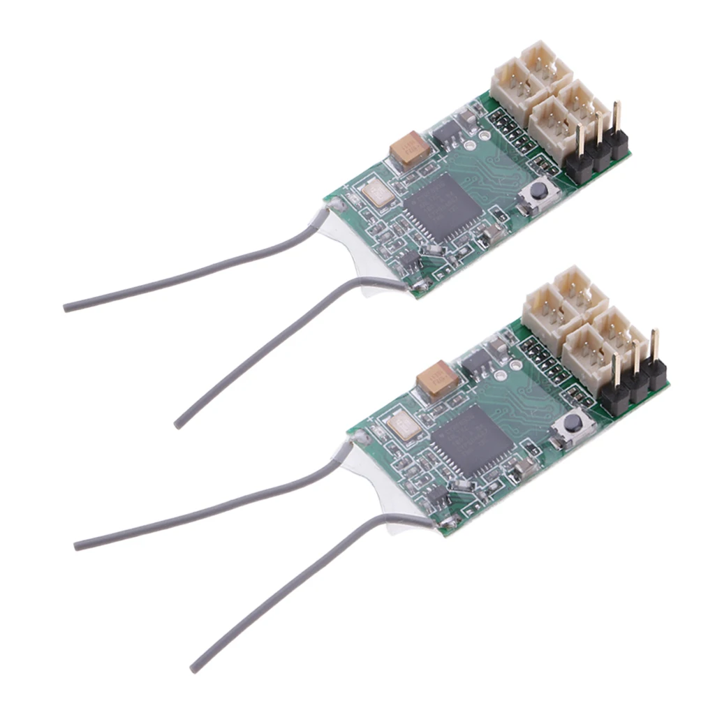 2 шт. Dsmx DSM2 удаленный приемник для Spektrum DX6 DX6I, CM410X 4 канала 2,4 ГГц