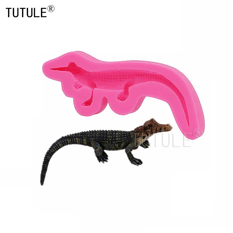 Pink Аллигатор животное болото зоопарк Смола форма для полимерной глины, 3D Крокодил силиконовая форма для полимерной глины пищевая безопасная Гибкая форма - Цвет: Pink