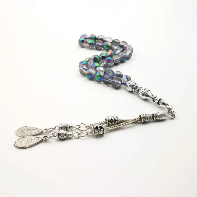 Женский tasbih Синий Цвет Матовый хрусталь 33 66 99 бисер подарок для девочки четки