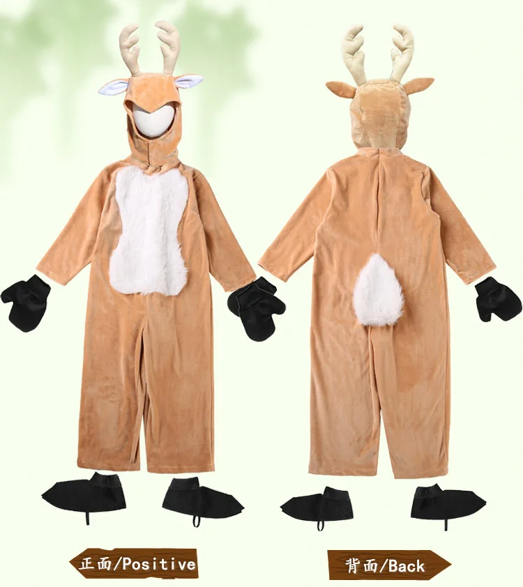 Детский и взрослый Рождественский комбинезон с оленями костюмы для косплея